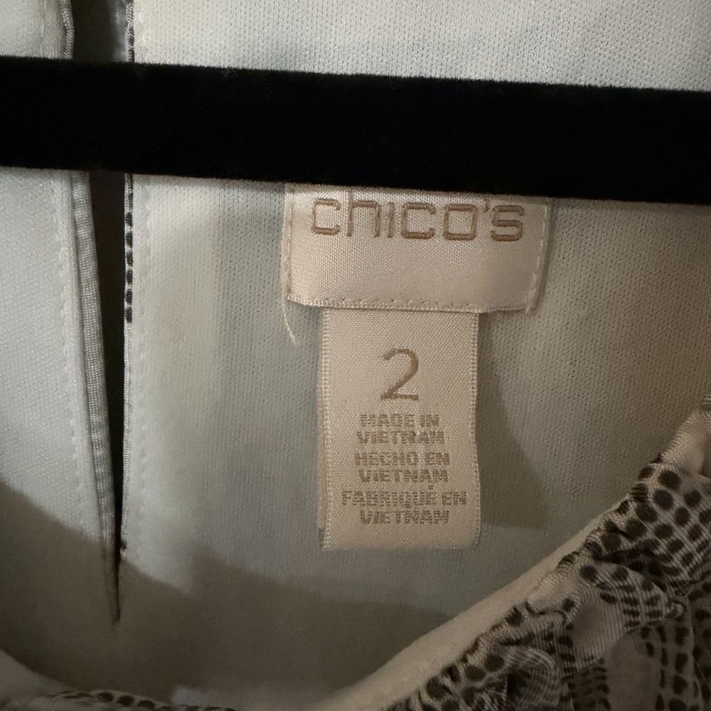 Chicos - Chevron Maxi Dress - Grey White - Size 2 - Picture 4 of 4